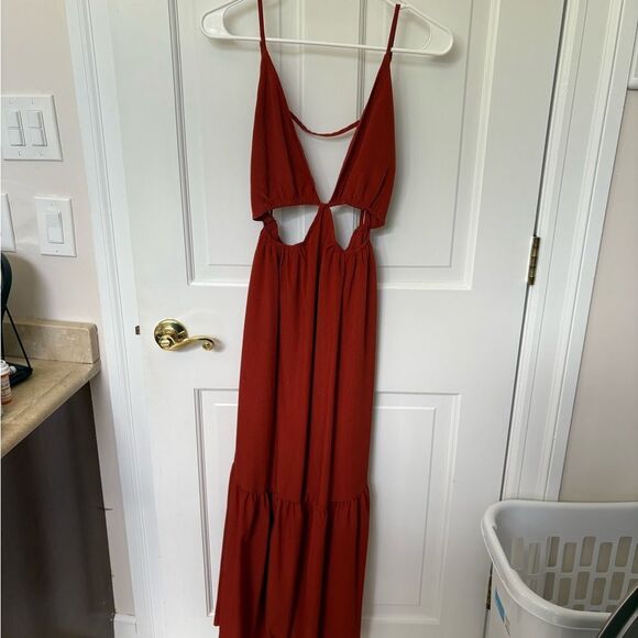 VICI Rust Maxi Dress - Picture 3 of 5
